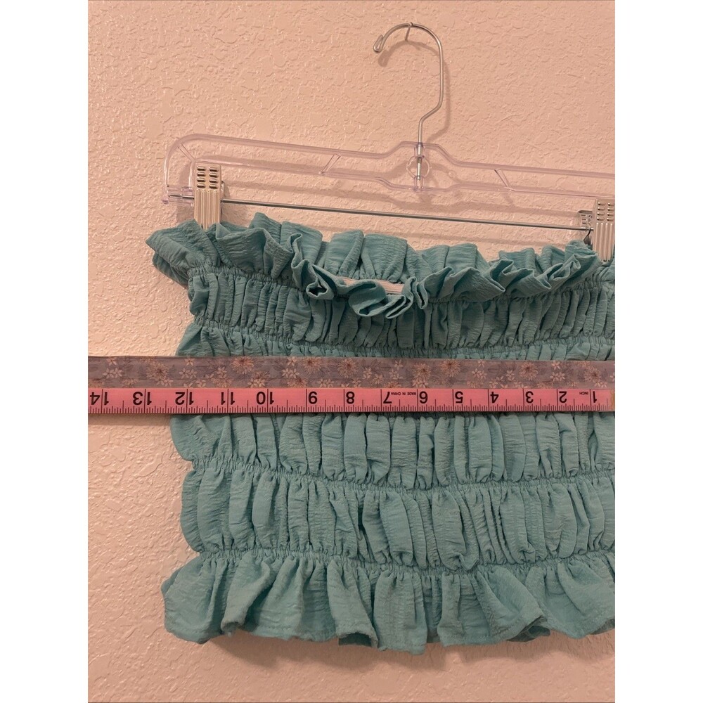 Women’s Tube Top S Small Ruched Strapless Stretch Blouse Summer Easter SHEIN - Picture 3 of 7